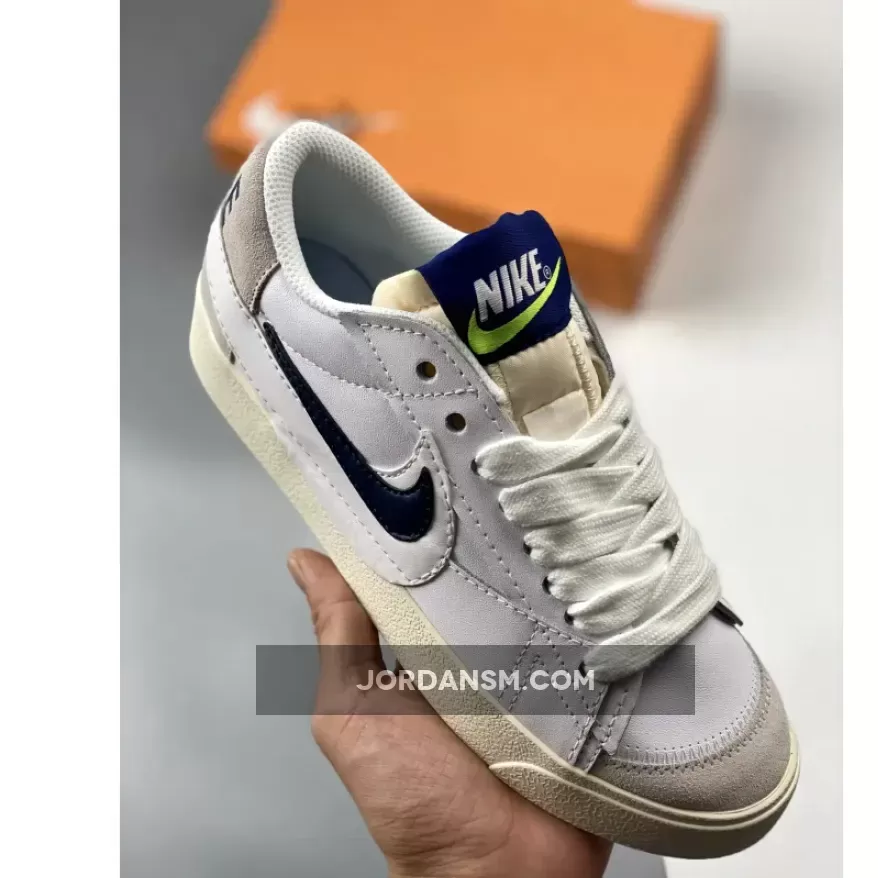 Nike Blazer Low Jumbo White Navy FD0378-121 Restock
