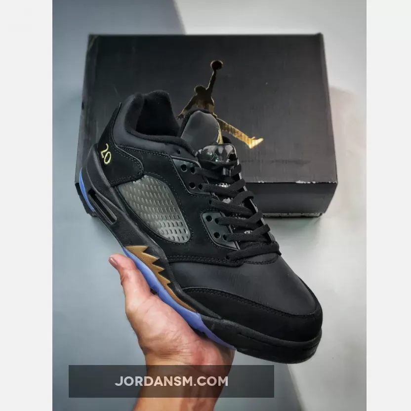 Air Jordan 5 Low 'Wings' Black/Metallic Gold DJ1094-001 Restock