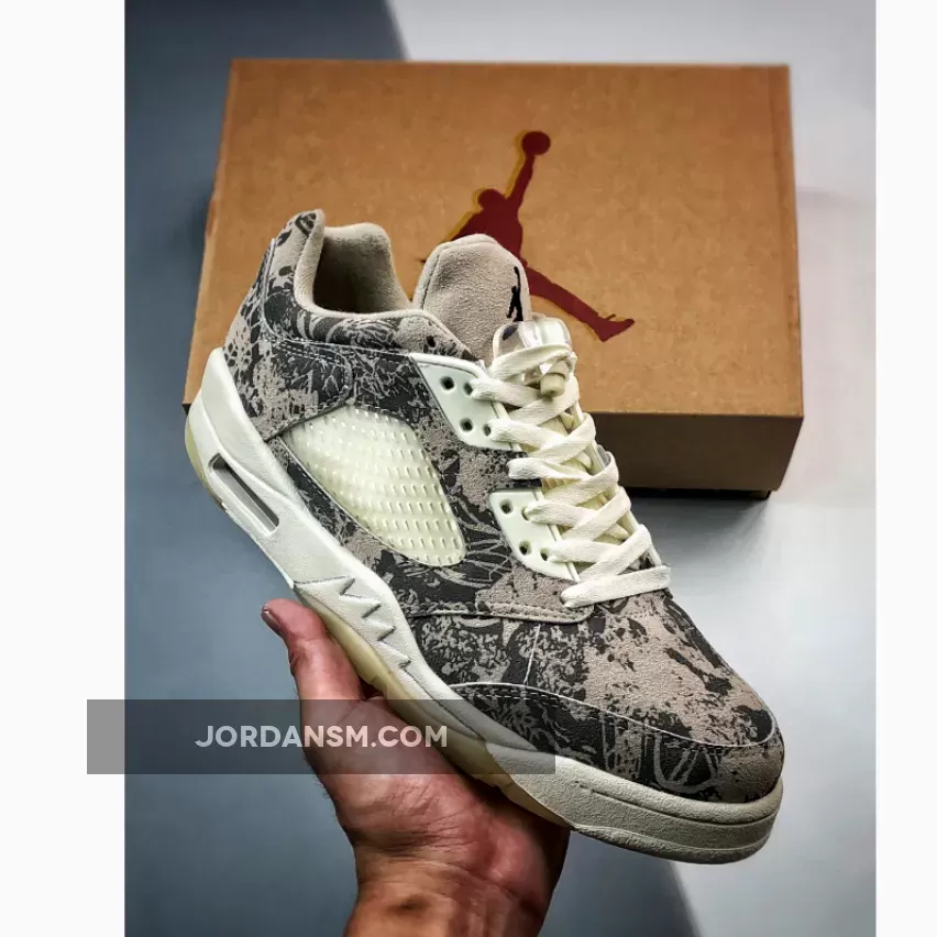 Air Jordan 5 Low "Expression" Coconut Milk/Black-White DA8016-100