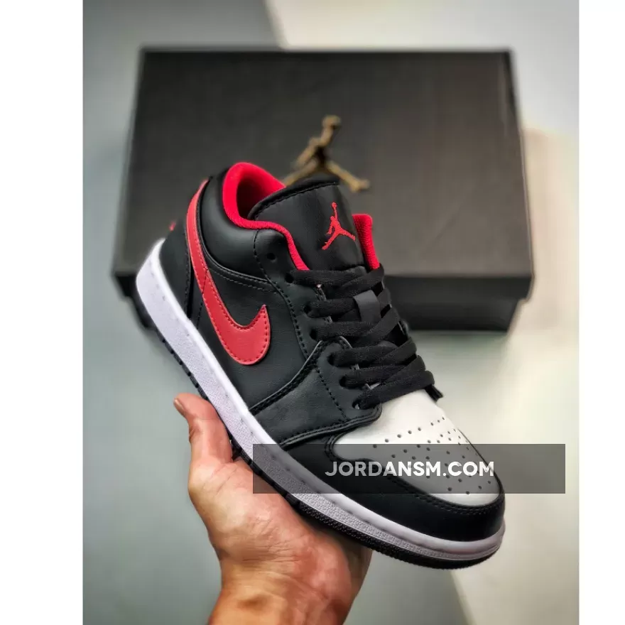 Air Jordan 1 Low White Toe Black/White-Red 553558-063 Online