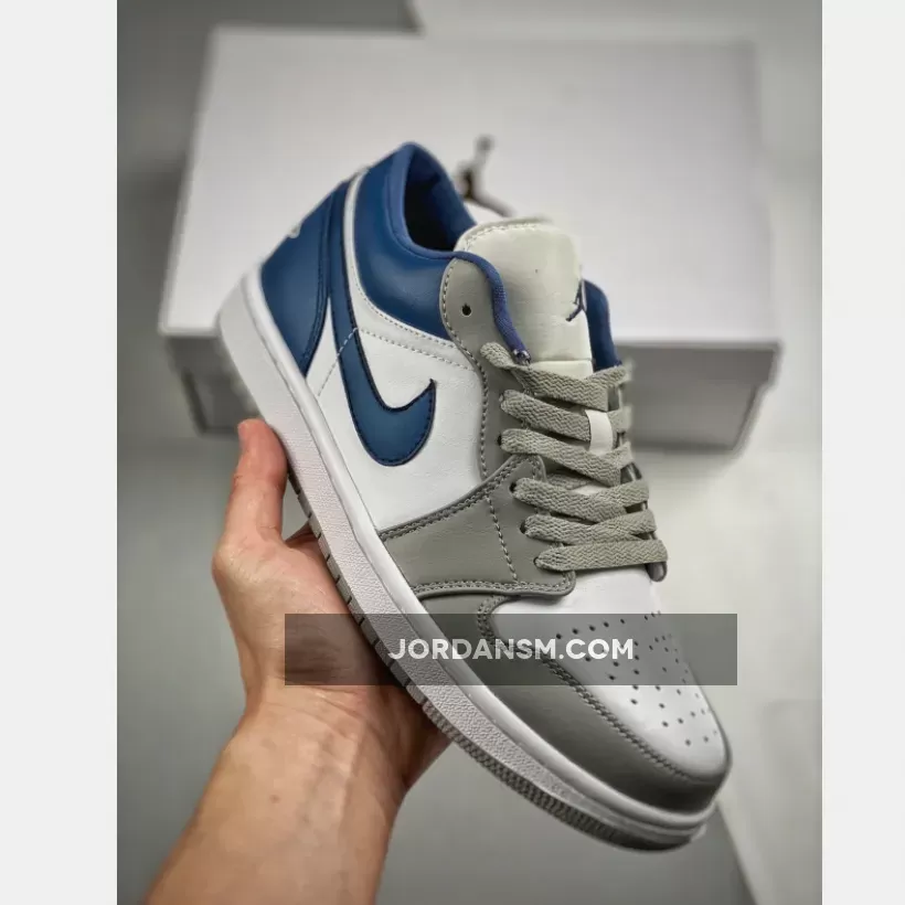 Air Jordan 1 Low White Grey Blue DC0774-042 New Releases