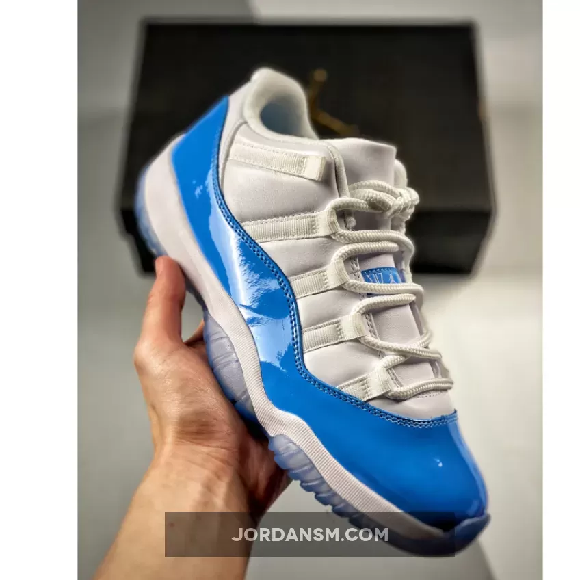 Air Jordan 11 Low 'UNC' White/University Blue 528895-106 Online
