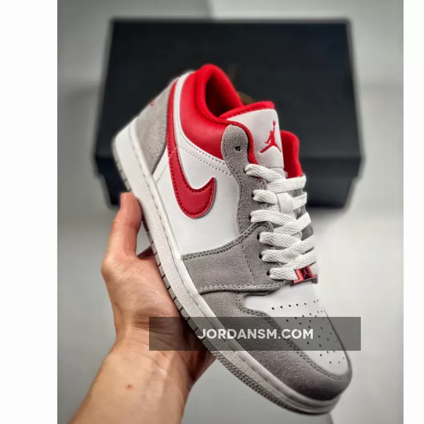 Air Jordan 1 Low Light Smoke Grey/White-Gym Red DC6991-016 Online
