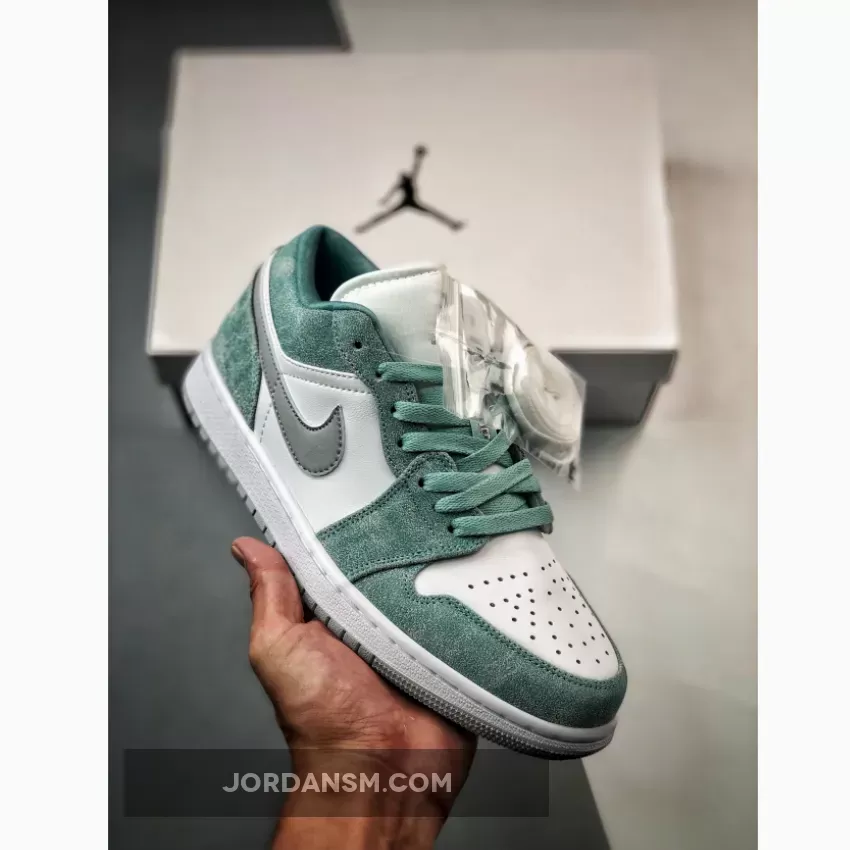 Air Jordan 1 Low New Emerald/White-Light Steel Grey DN3705-301 / emerald jordans