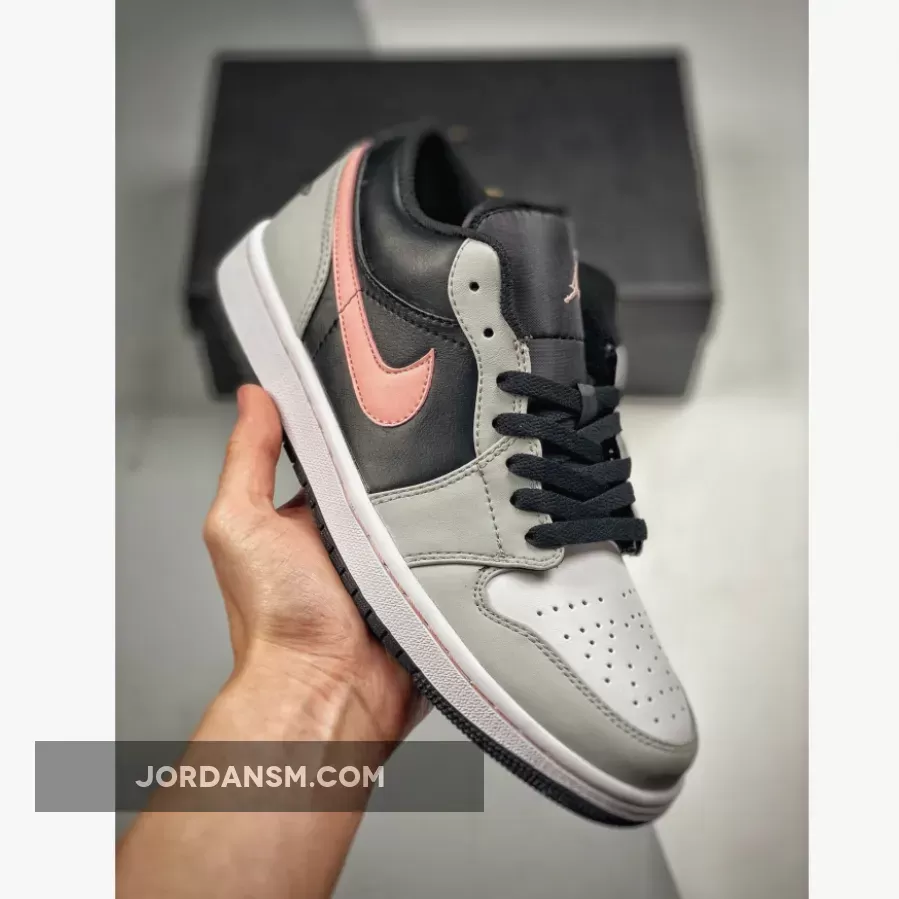 Air Jordan 1 Low Black Grey Pink 553558-062 Online