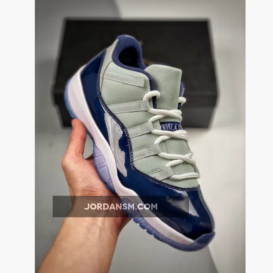 Air Jordan 11 Low 'Georgetown' Grey Mist/White-Midnight Navy / jordan 11 georgetown high