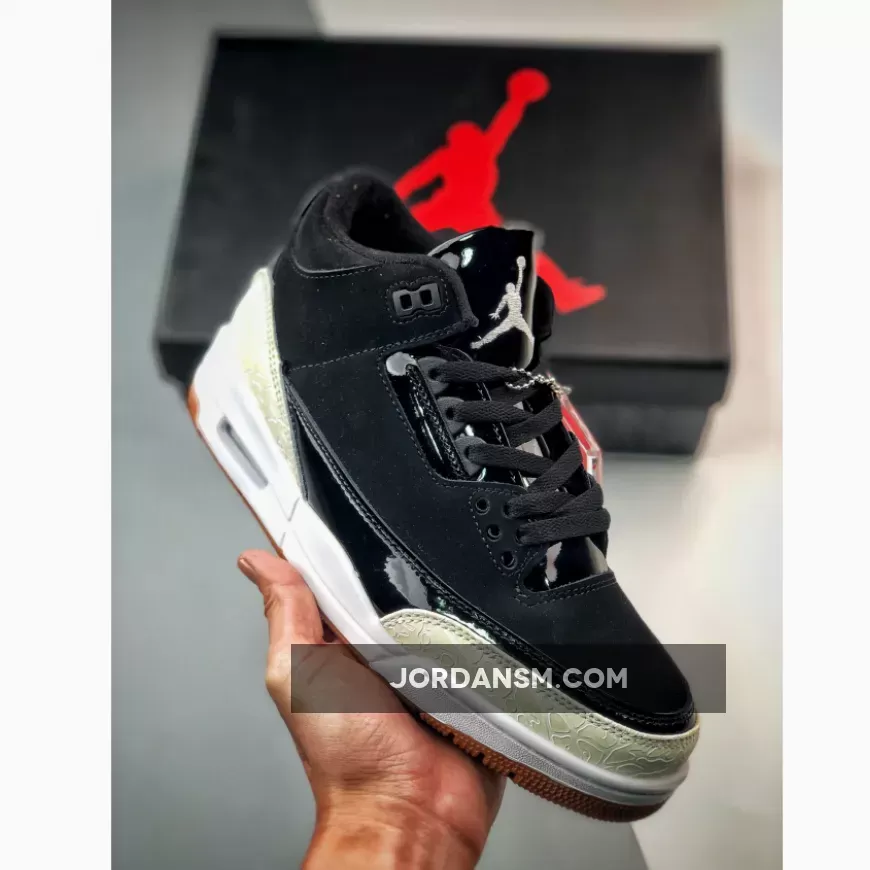 Air Jordan 3 Retro 'Black White Gum' 441140-022 / black and white suede jordans
