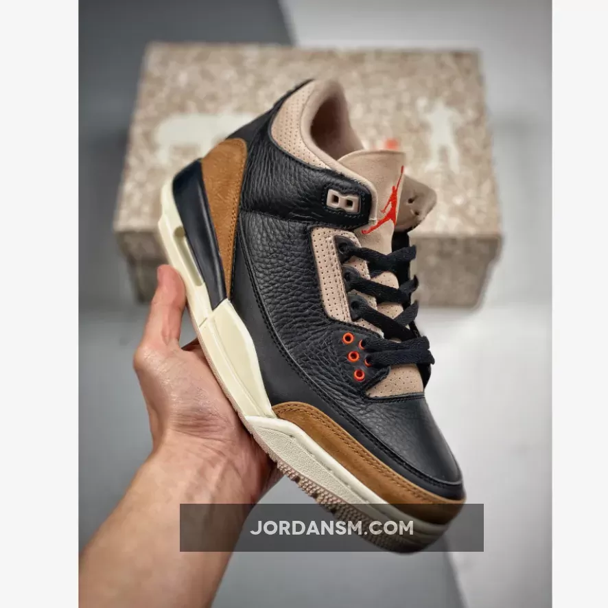 Air Jordan 3 'Desert Elephant' Black/Rush Orange /Fossil Stone/Sail / air jordan 3 retro laser orange