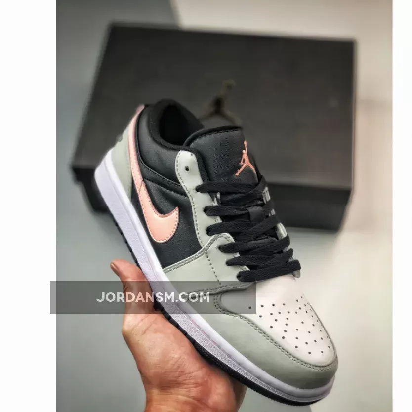 Air Jordan 1 Low Black Grey Pink 553558-062