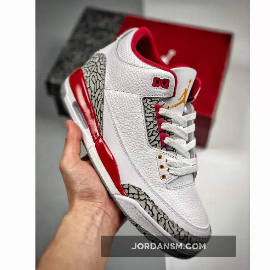 Air Jordan 3 White/Light Curry-Cardinal Red-Cement Grey CT8532-126 Online