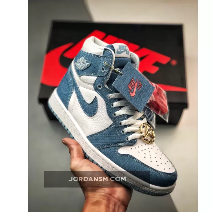 Air Jordan 1 High OG "Denim" White/Worn Blue-Metallic Gold DM9036-104