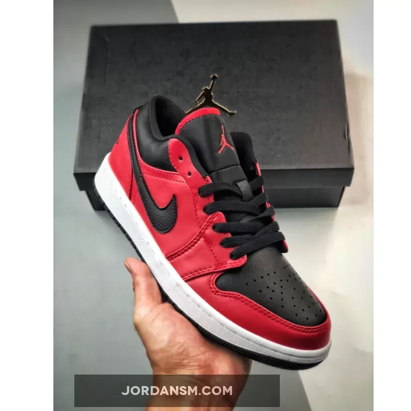 Air Jordan 1 Low Gym Red/Black-White 553558-605 New Releases