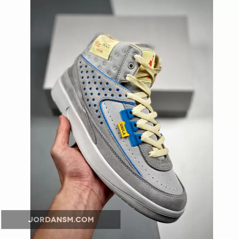 Union x Air Jordan 2 Grey Fog/Siren Red-Light Smoke Grey