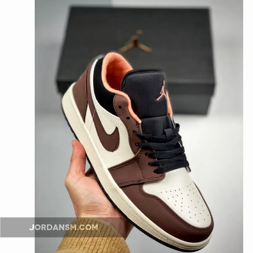 Air Jordan 1 Low Light Chocolate/Black-Sail-Crimson Bliss DC6991-200 / light chocolate jordan 1