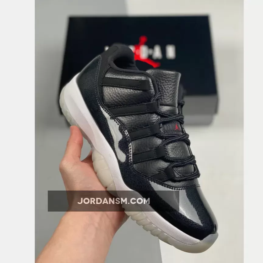 Air Jordan 11 Low '72-10' Black/Gym Red/White/Sail / jordan 11 low red