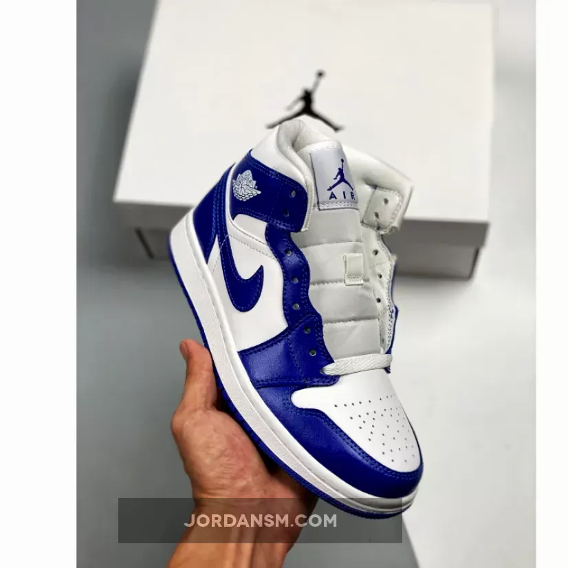Air Jordan 1 Mid ‘Kentucky’ White/Hyper Royal BQ6472-104