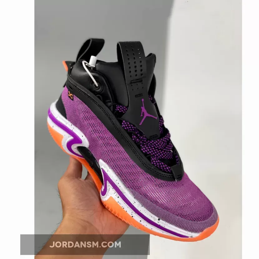 Air Jordan 36 'First Light' Black/White-Bright Mango-Hyper Violet / jordan 36 purple