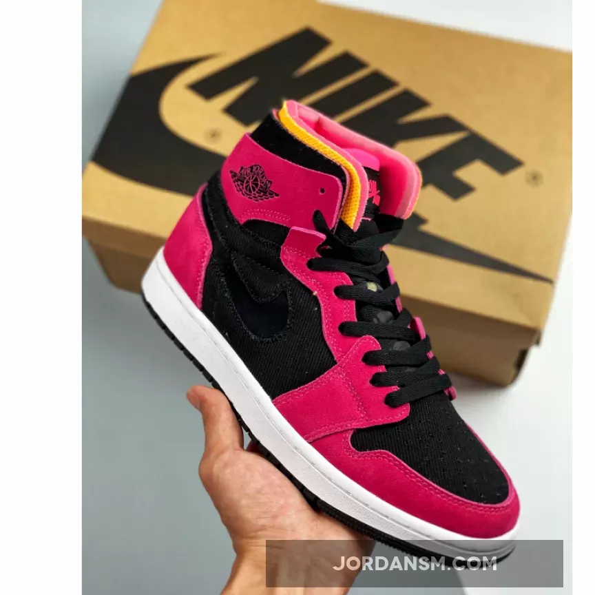 Air Jordan 1 Zoom Comfort Fireberry/Hyper Pink-White-Black CT0978-601 New Releases