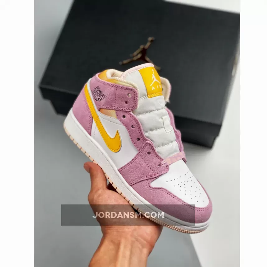 Air Jordan 1 Mid SE GS Light Arctic Pink DC9517-600 Restock