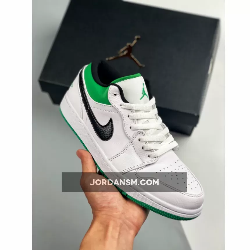 Air Jordan 1 Low Lucky Green White 553558-129 Restock