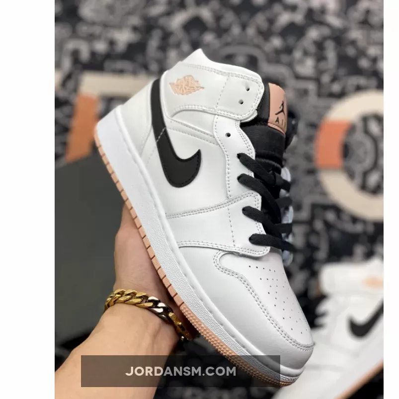 Air Jordan 1 Mid White/Anthracite-Arctic Orange 554725-180 New Releases