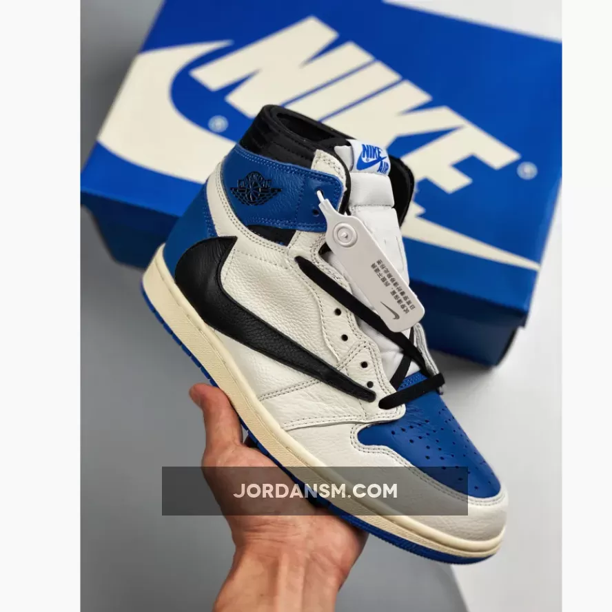 Fragment x Travis Scott x Air Jordan 1 High OG SP "Military Blue"