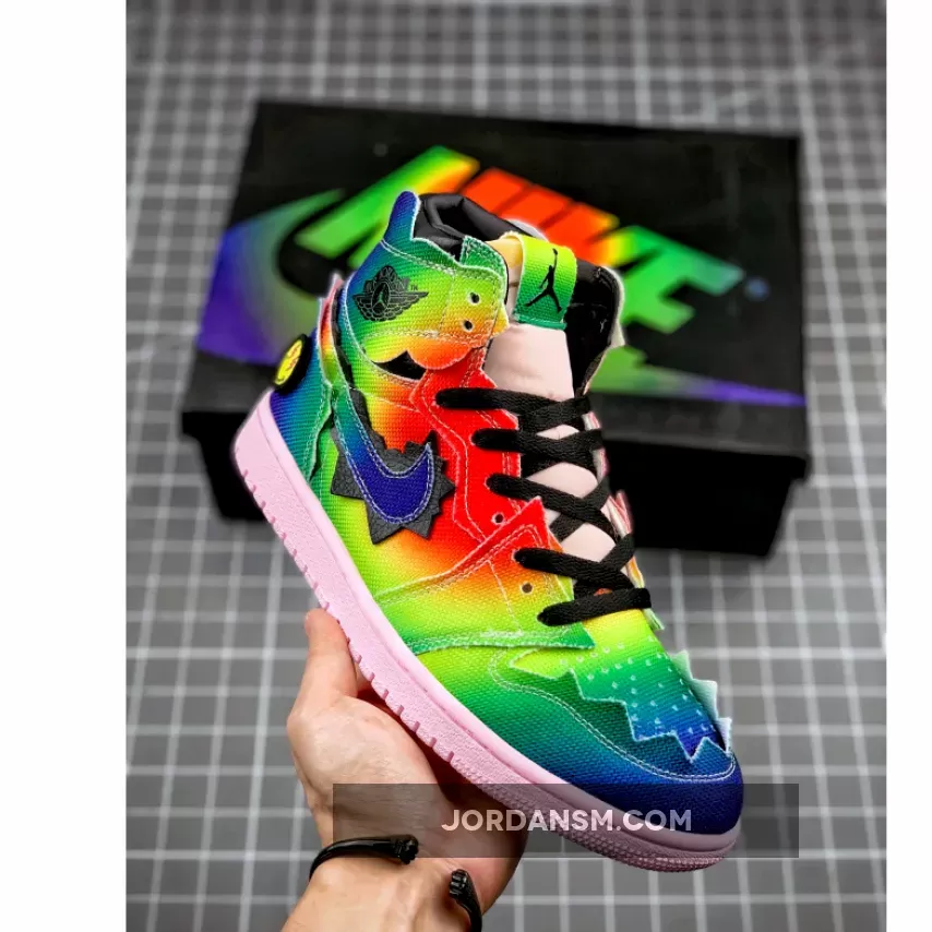 J Balvin X Air Jordan 1 High OG Multi-Color/Black-Pink Foam DC3481-900 Online