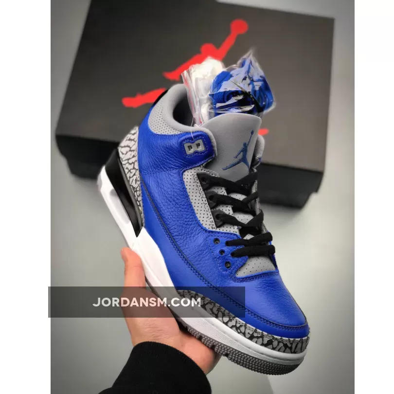 Air Jordan 3 'Blue Cement' Varsity Royal/Cement Grey CT8532-400 New Releases