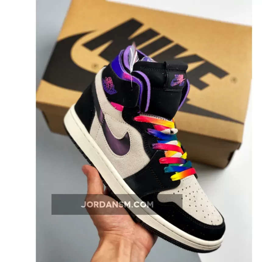 Air Jordan 1 Zoom Comfort 'PSG' White/Purple-Pink-Black DB3610-105 Restock