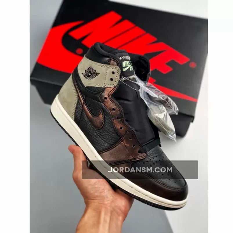 Air Jordan 1 Retro High OG Black/Light Army/Sail/Fresh Mint 555088-033 Restock