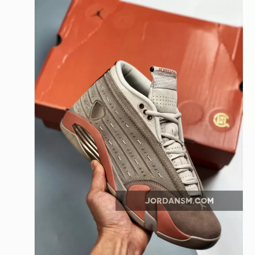 Clot x Air Jordan 14 Low Sepia Stone/Terra Blush-Desert Sand
