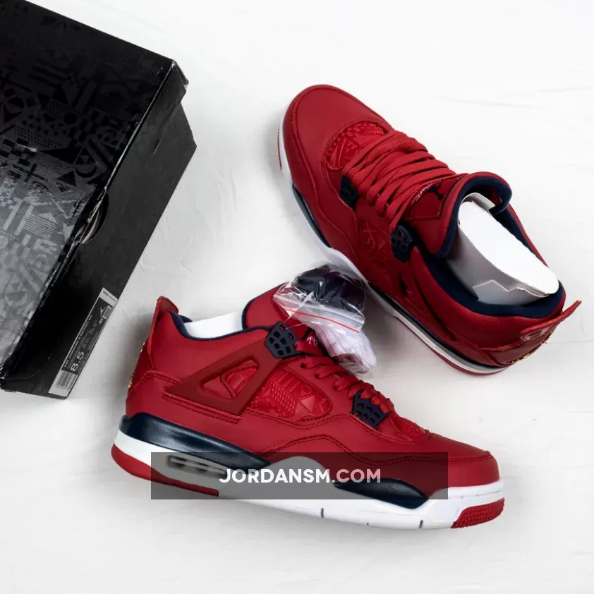 Air Jordan 4 SE FIBA Gym Red/White-Metallic Gold-Obsidian CI1184-617 Online