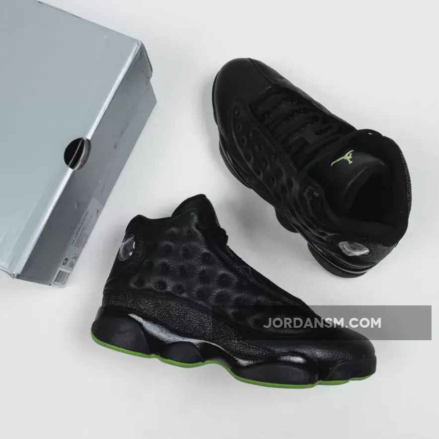 Air Jordan 13 Retro Black/Altitude Green 414571-042 Restock