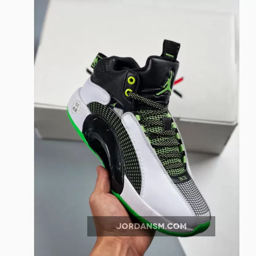 Air Jordan 35 White Black Green Restock