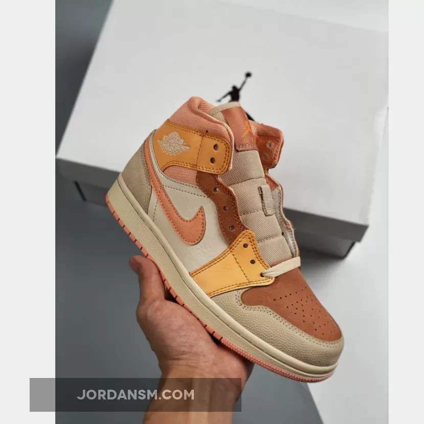 Air Jordan 1 Mid Atomic Orange/Apricot Agate/Terra Blush DH4270-800 Restock