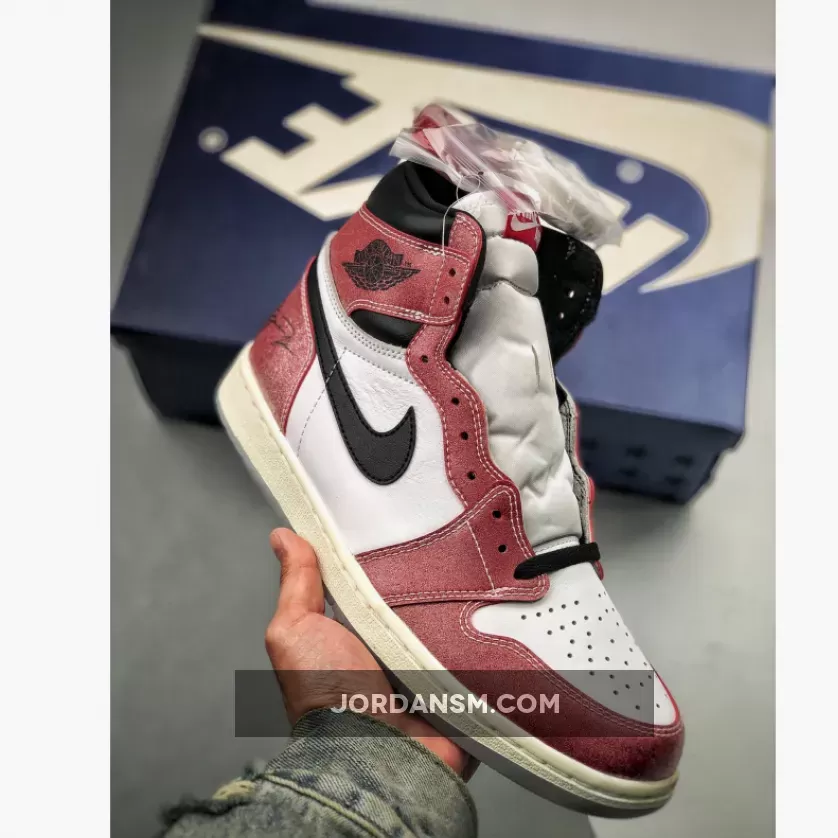 Trophy Room X Air Jordan 1 High OG SP White/Varsity Red/Sail/Black DA2728-100 New Releases