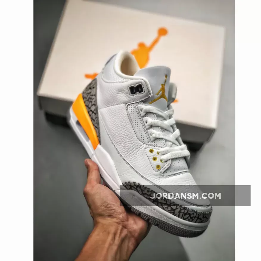 Air Jordan 3 White/Laser Orange-Cement Grey-Black CK9246-108 New Releases