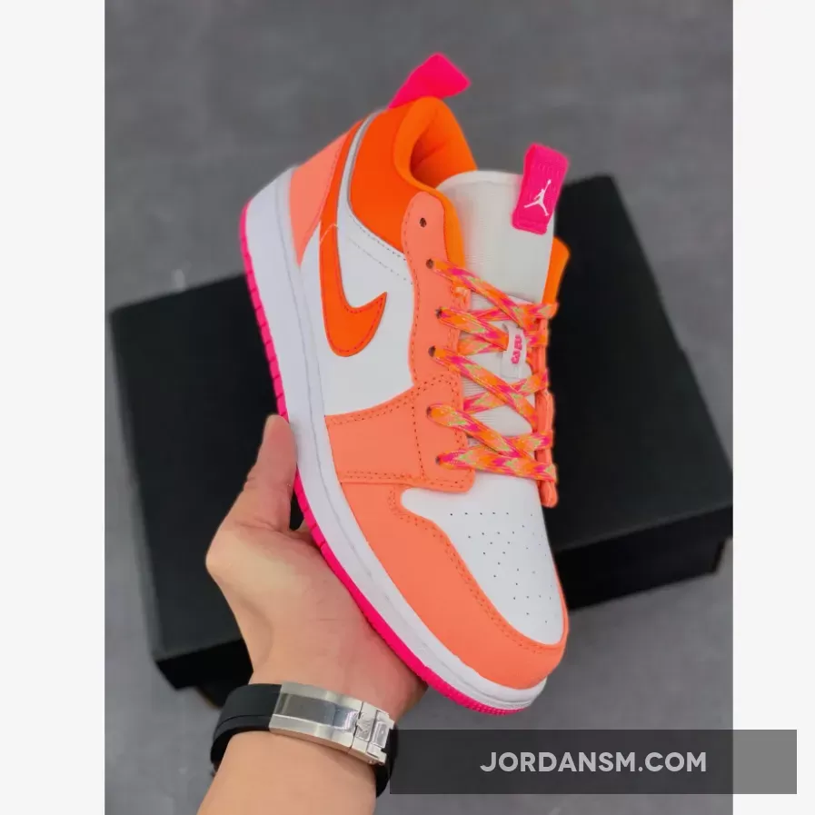 Air Jordan 1 Low Utility GS Pink White