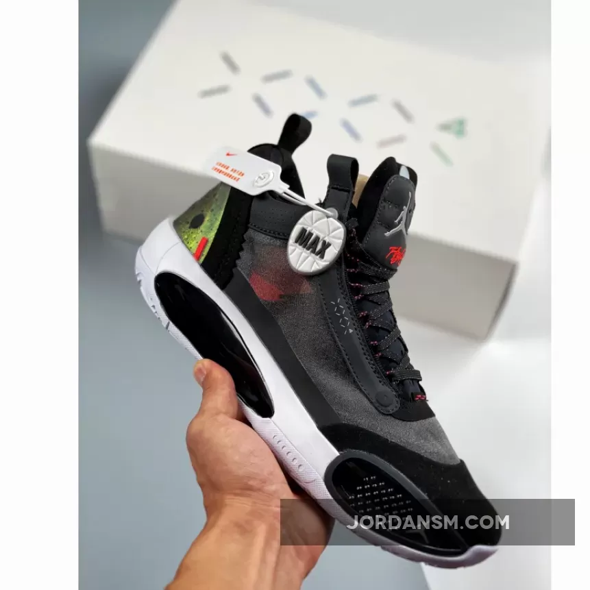 Air Jordan 34 Low 'Heritage' Black/Metallic Silver-White-Red Orbit CU3473-001 Restock