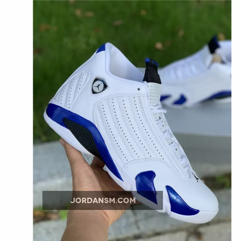 Air Jordan 14 White/Hyper Royal-Black 487471-104 New Releases