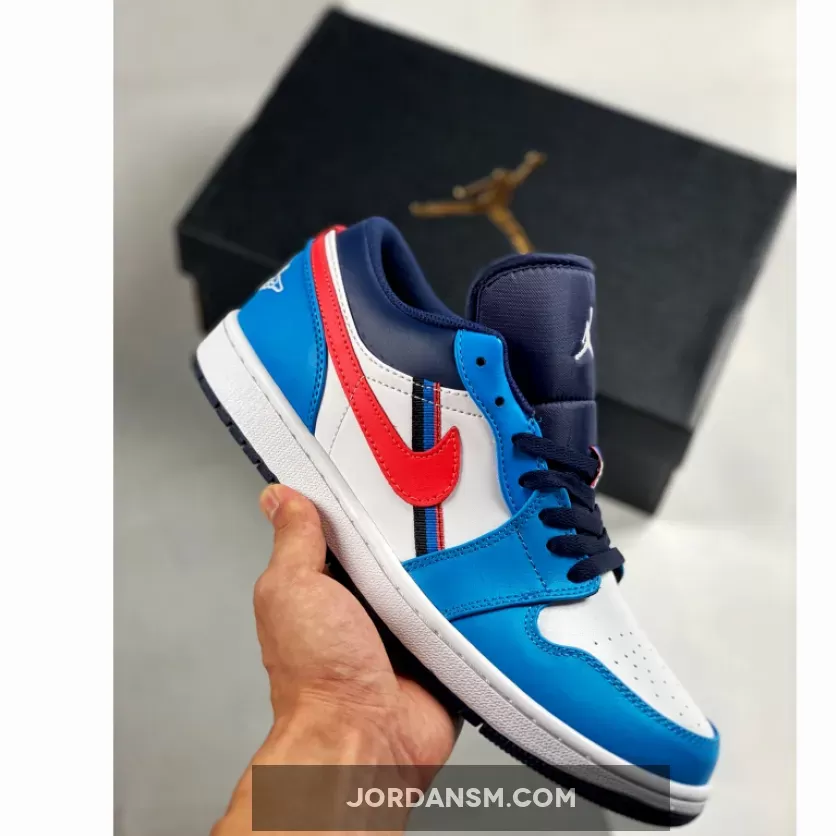 Air Jordan 1 Low White Blue Crimson CV4892-100 Online