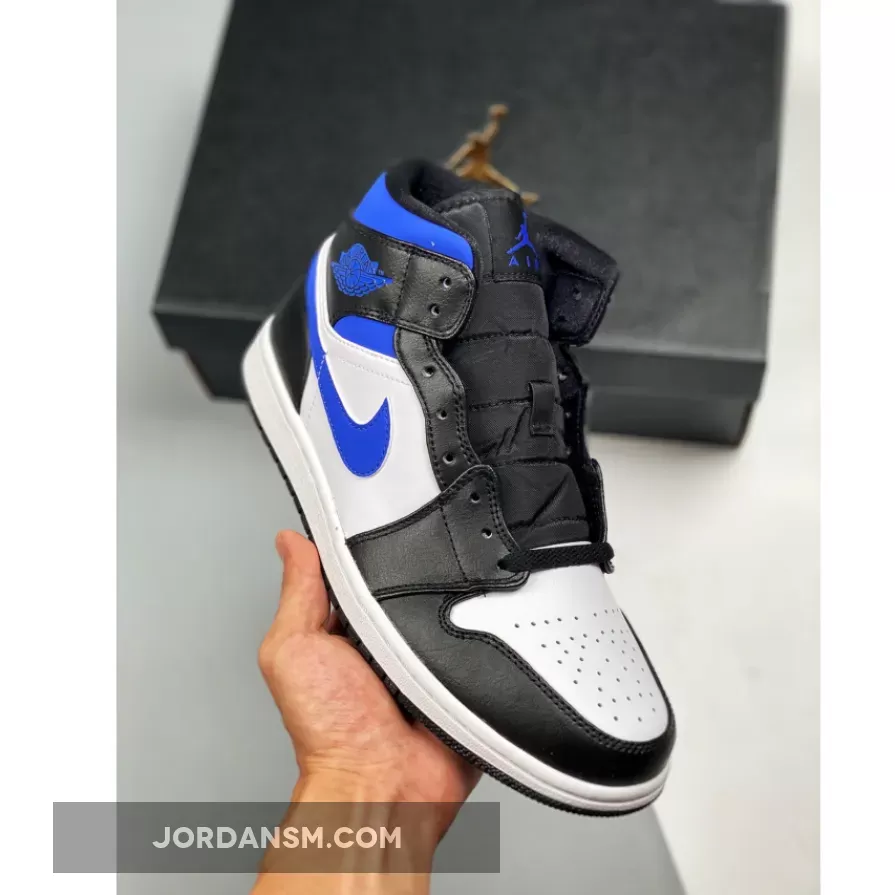 Air Jordan 1 Mid Black White Royal 554724-140 / 554724 140