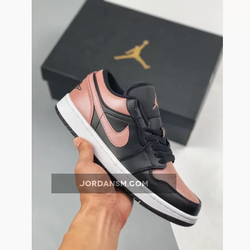 Air Jordan 1 Low Black/Crimson Tint 553558-034 Restock