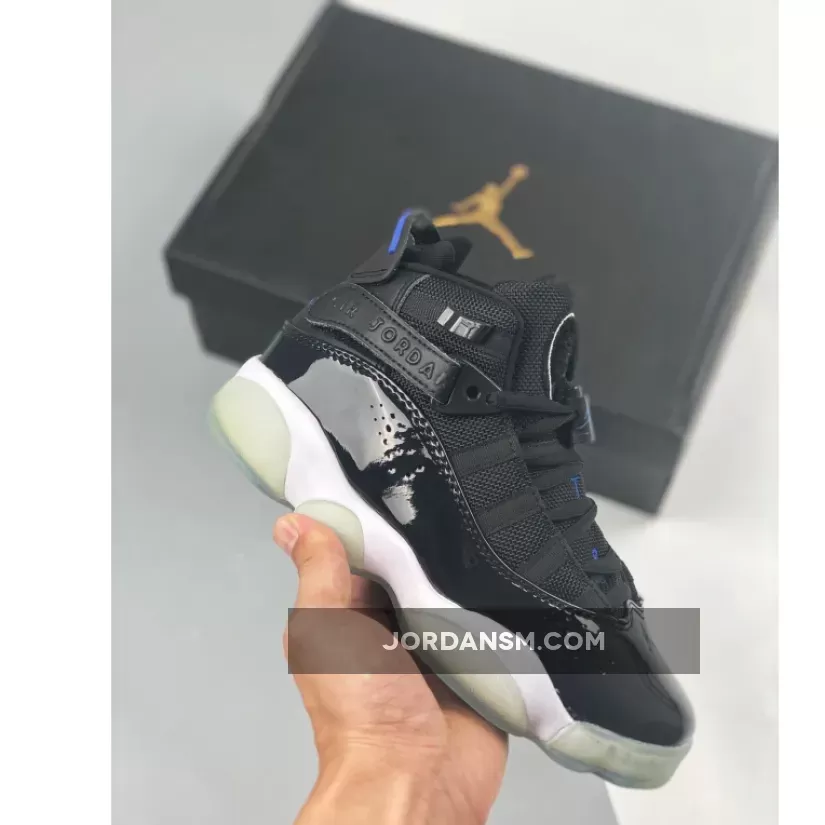 Jordan 6 Rings 'Space Jam' Black/Hyper Royal-White 322992-016 Restock