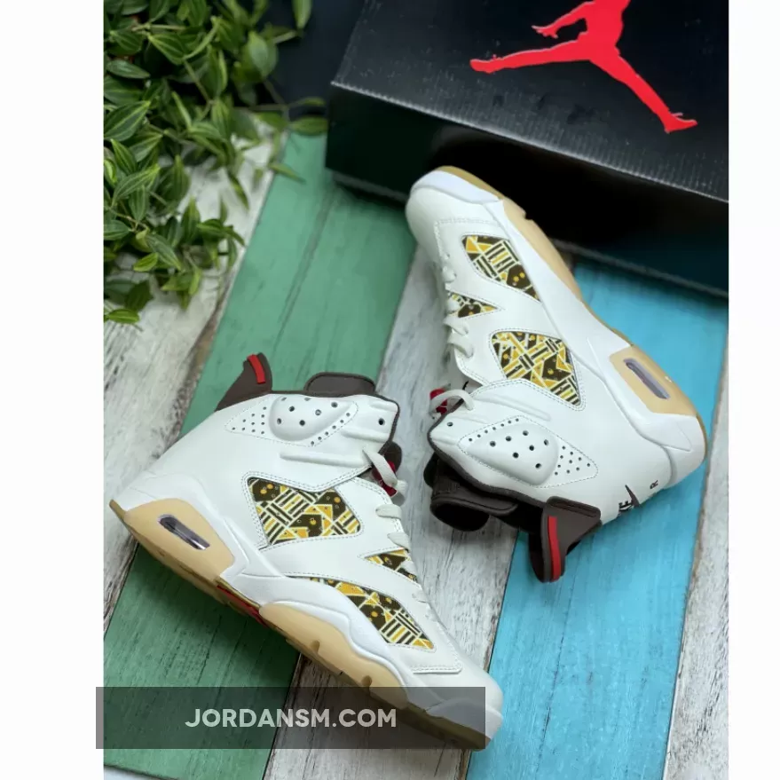 Air Jordan 6 'Quai 54' Sail/Total Orange-Gum Light Brown CZ4152-100 New Releases