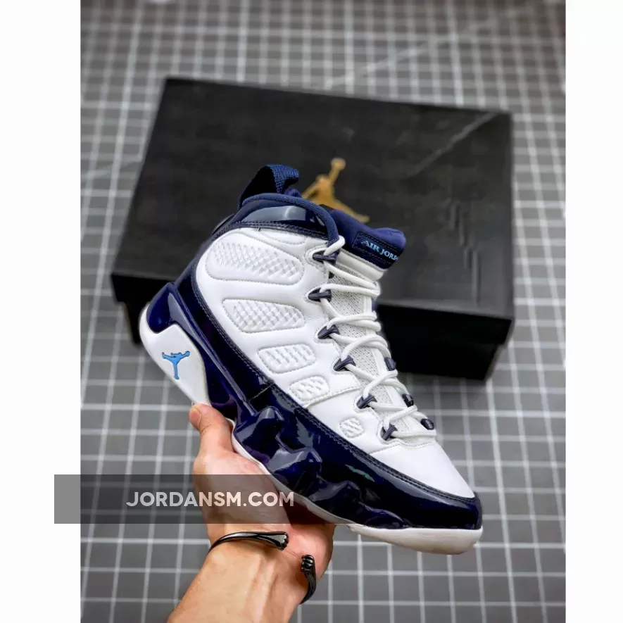 Air Jordan 9 'UNC' White/University Blue-Midnight Navy 302370-145 Restock