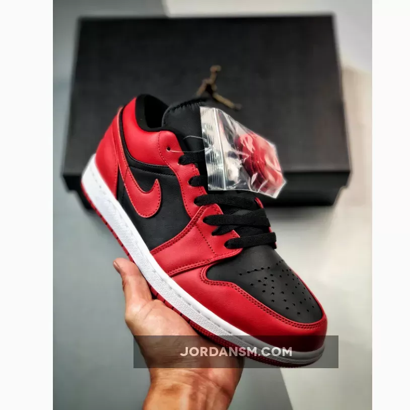 Air Jordan 1 Low ‘Reverse Bred’ Varsity Red/White-Black 553558-606