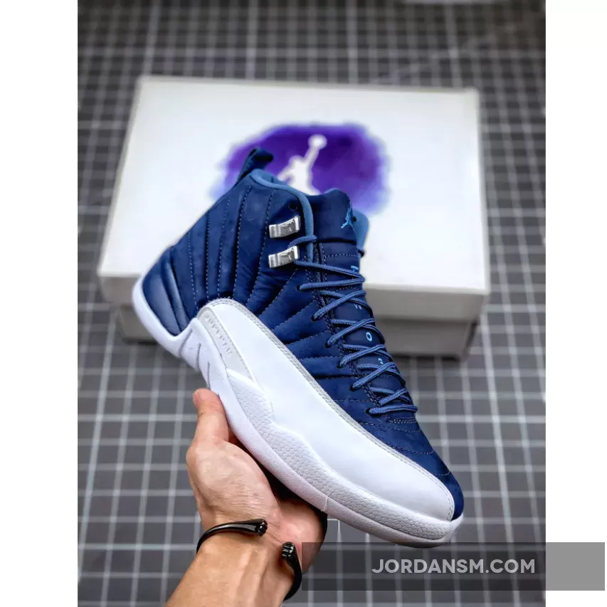 Air Jordan 12 'Indigo' Stone Blue/Legend Blue-Obsidian 130690-404 New Releases