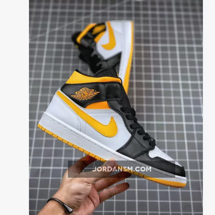 Air Jordan 1 Mid White/Laser Orange-Black CV5276-107 Restock