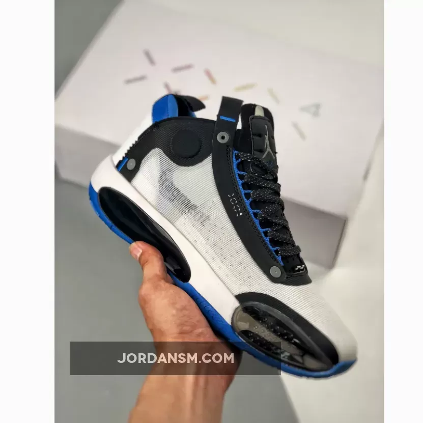 Fragment X Air Jordan 34 White/Royal Blue Online